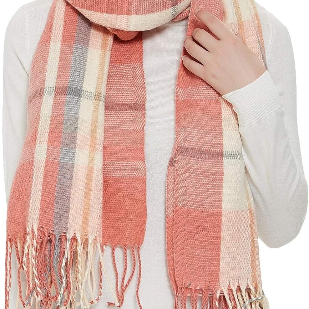 Women's Fashion Long Shawl Big Grid Winter Warm Lattice Large Scarf